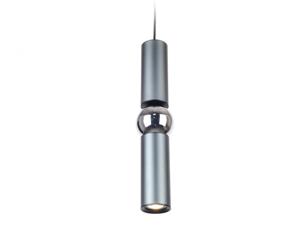 Cicada 17" Pendant in Grey and Chrome