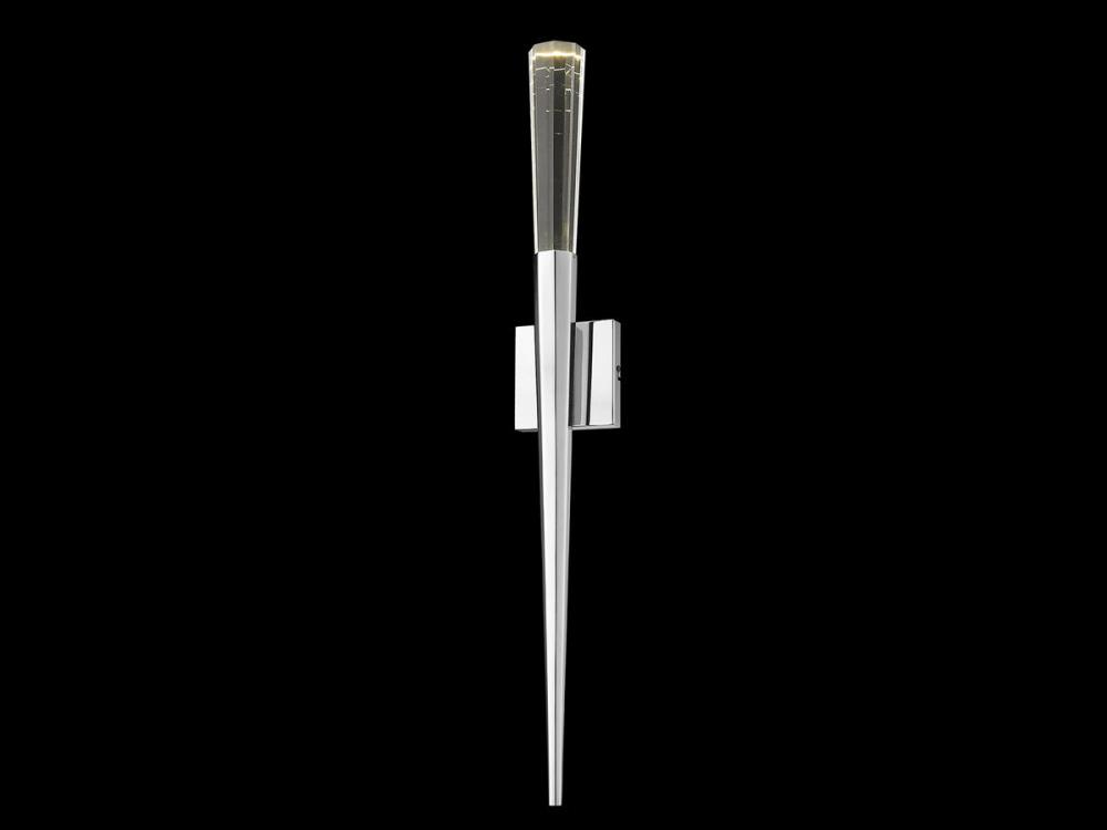 Avalon 32" Wall Sconce in Polished Chrome with Clear Crystal