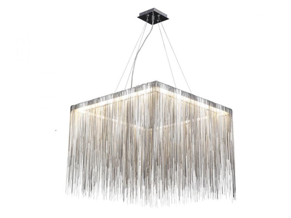 Fountain Ave. 24" Square Chandelier in Chrome