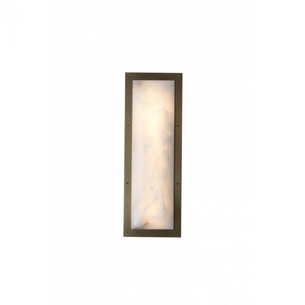 Sedona 20" Wall Sconce in Aged Brass with Alabaster
