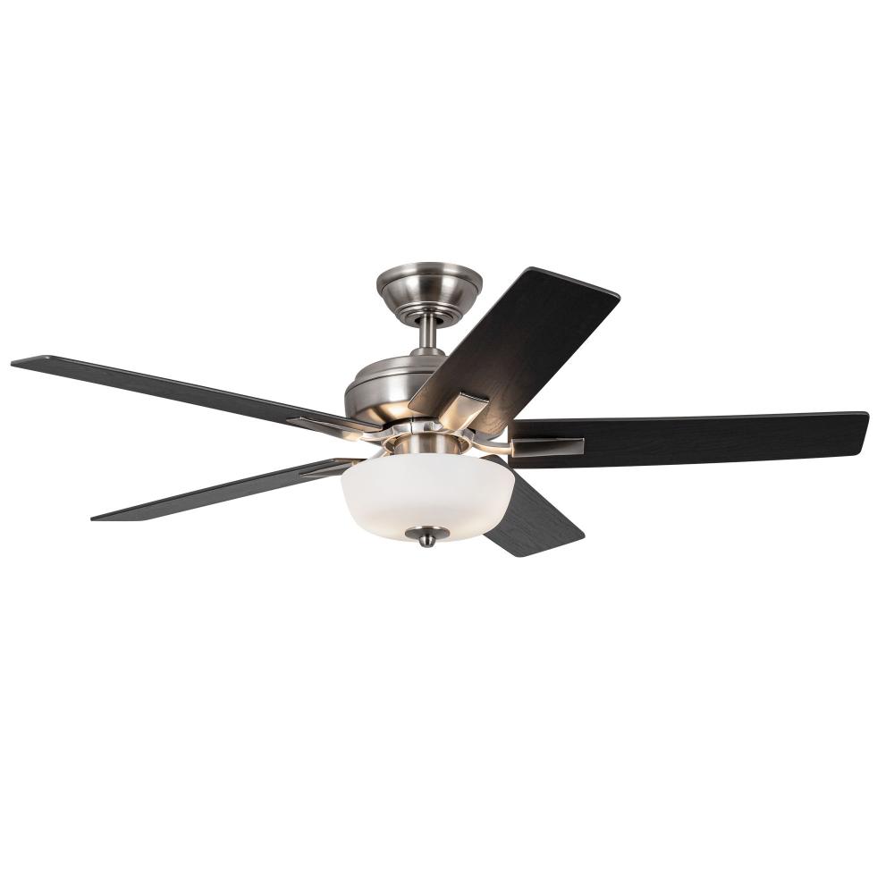 Erikson 52-in Brushed Nickel FAN + LED KIT with Bulb Ceiling Fan