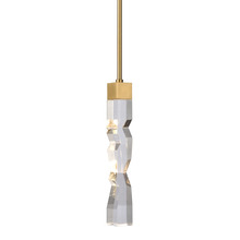 ZEEV Lighting MP11301-LED-2x2-AGB - Mamadim 2"x2" LED Crystal Mini-Pendant in Aged Brass