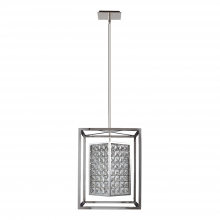 ZEEV Lighting P30016-3-SS - Struttura 14" 3-Light, Geometric Crystal Pendant in Stainless Steel