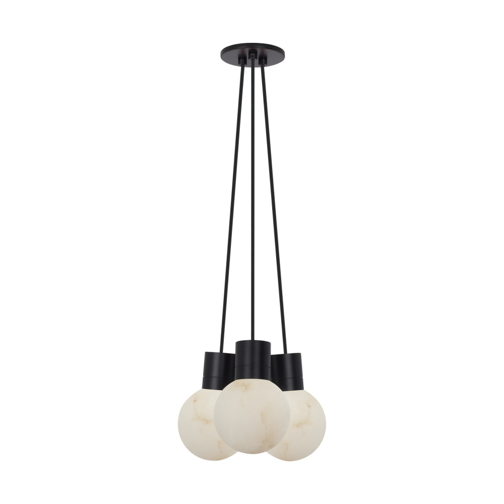 Mina Alabaster 3-Light Small Chandelier