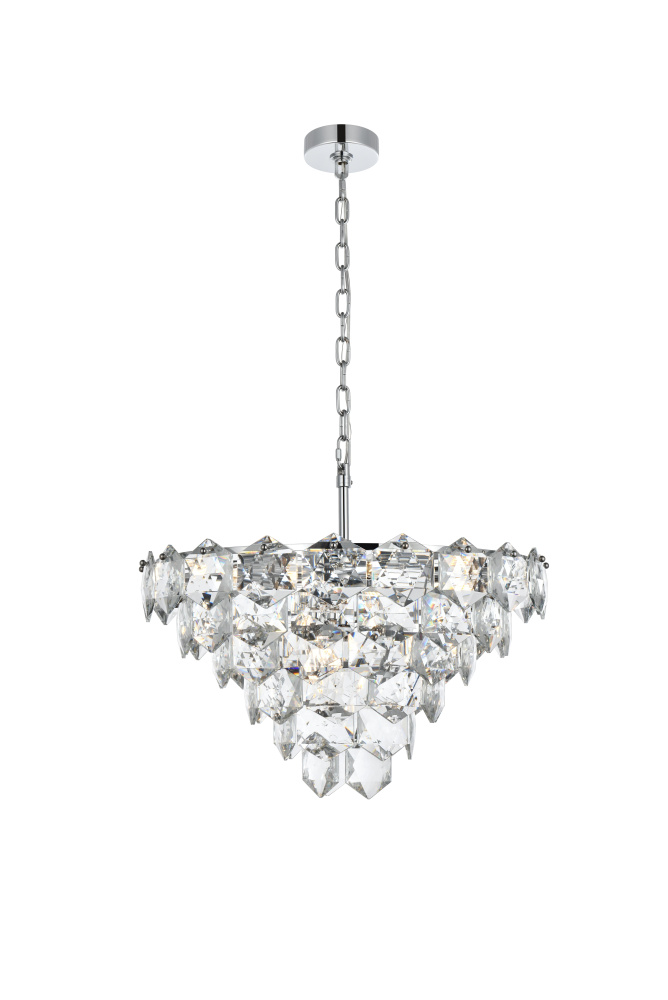 Pendant D24"H14"L11 Chrome