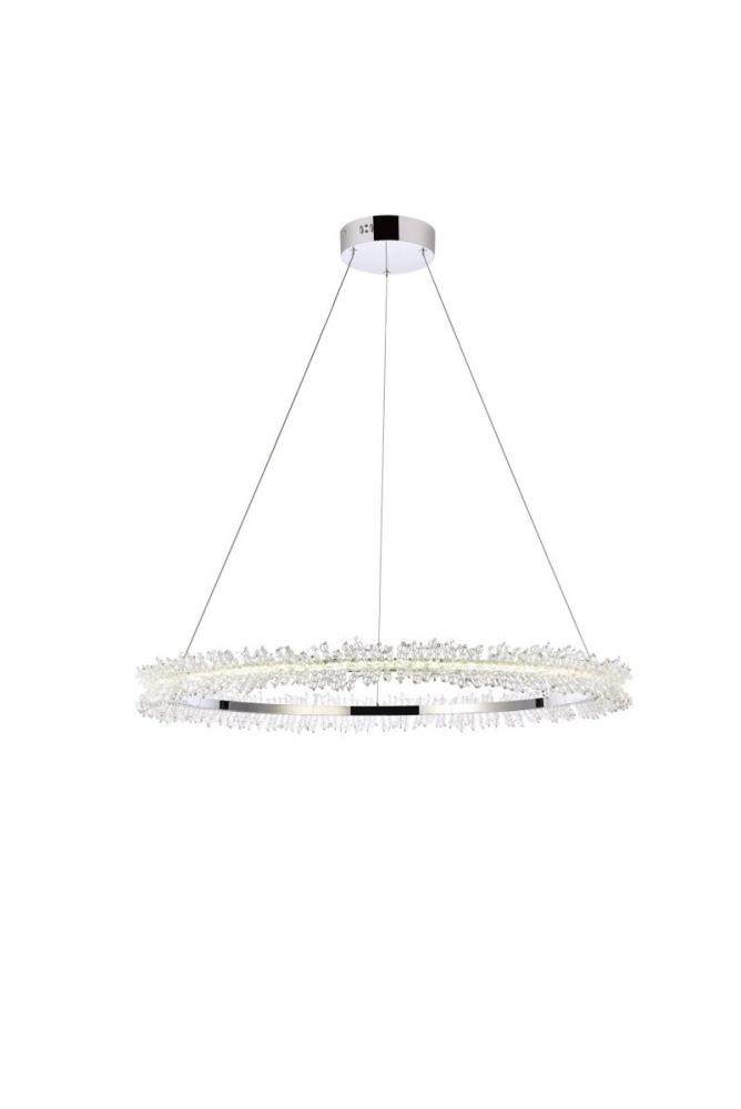 Laurel LED 34 inch Chrome pendant