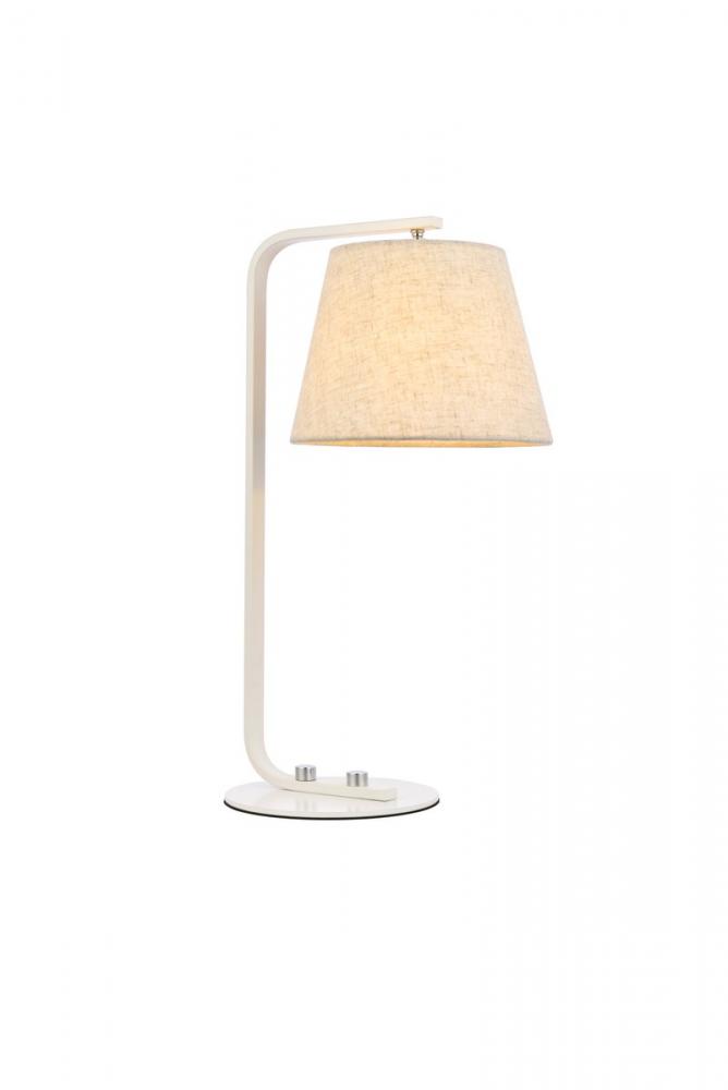 Tomlinson Table Lamp L12.5"W9.4"H21.1" White
