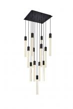 Elegant 2066G26BK - Weston 13 lights pendant in black