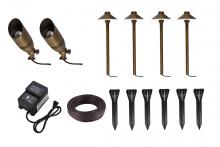Elegant KIT10204 - Aera cast brass landscape lighting full starter pack of 6 kit 2