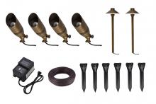 Elegant KIT10402 - Aera cast brass landscape lighting full starter pack of 6 kit 1