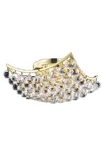 Elegant V9800F14G/RC - Corona 4 light Gold Flush Mount Clear Royal Cut Crystal